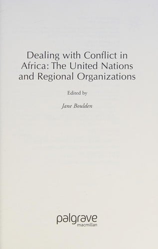 Dealing with conflict in Africa
