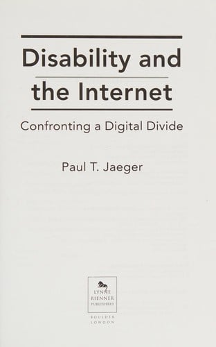 Disability and the Internet