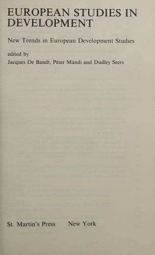 European studies in development