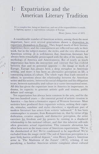 The Expatriate Tradition in American Literature (British Association for American Studies (BAAS) Pamphlets)