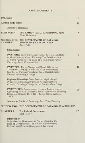 Farming and the rural community in Ontario