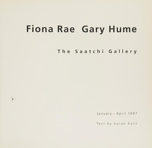 Fiona Rae, Gary Hume