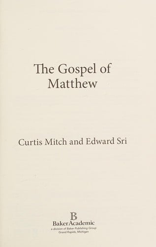 The Gospel of Matthew