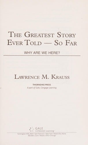 The greatest story ever told--so far