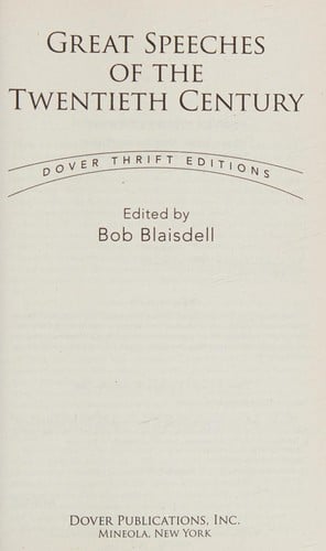 Great speeches of the twentieth century