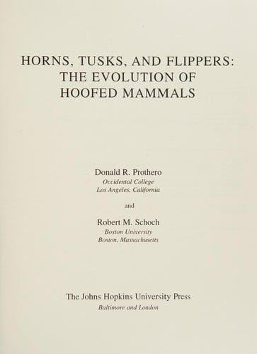 Horns, tusks, and flippers
