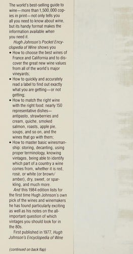 Hugh Johnson's Pocket Encyclopedia of Wine