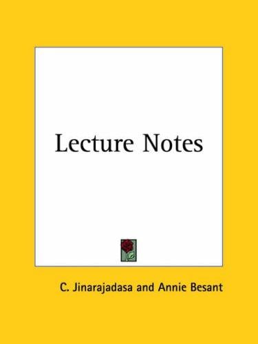 Lecture Notes