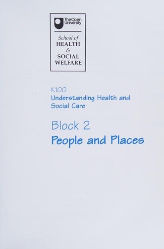 K100 Understanding health and social care