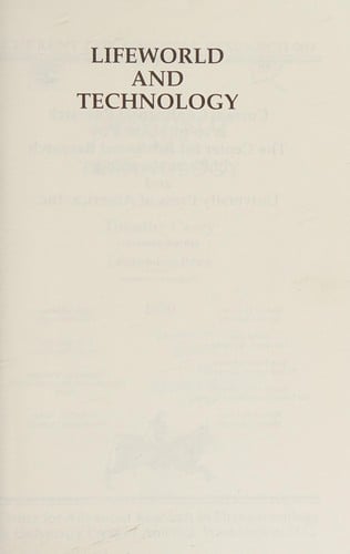 Lifeworld and technology