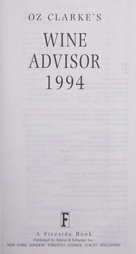 Oz Clarke's wine advisor 1994