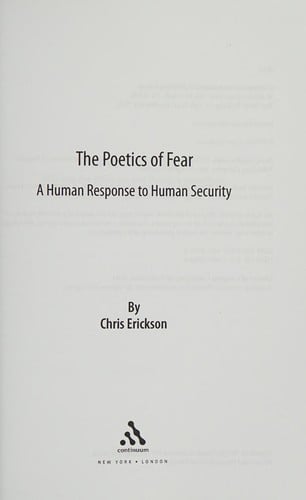 The poetics of fear