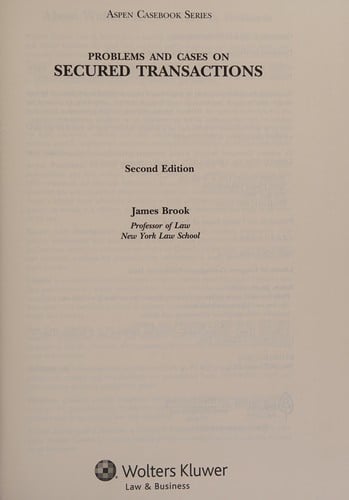 Problems and cases on secured transactions