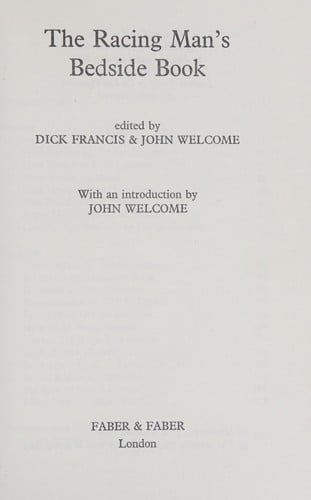 The racing man's bedside book