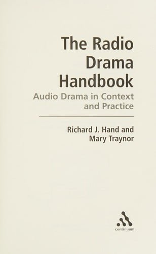 The radio drama handbook
