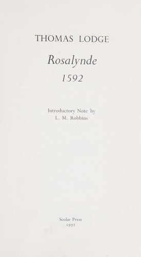 Rosalynde, 1592