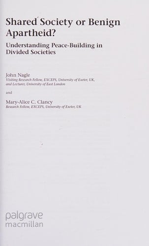 Shared society or benign apartheid?