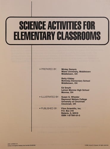 Simple hands-on activities reinforce education (Scientific activities for elementary classrooms)