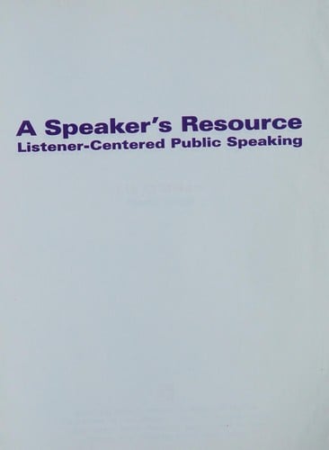 A speaker's resource