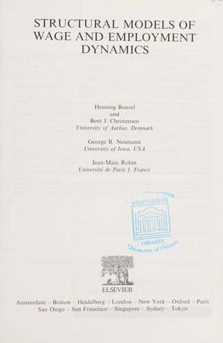 Structural models of wage and employment dynamics