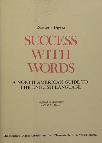 Success with words:  a North American guide to the English language