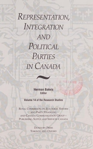 Representation, integration, and political parties in Canada