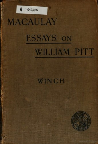 Essays (William Pitt, Earl of Chatham / Earl of Chatham)