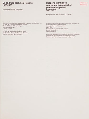 Oil and gas technical reports, 1920-1980