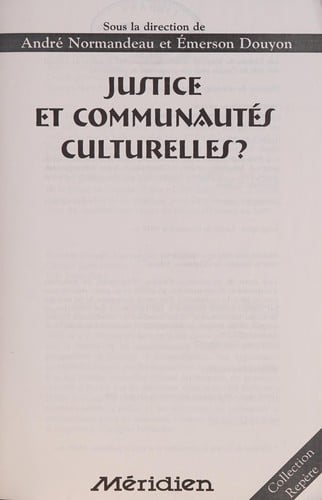 Justice et communautés culturelles?