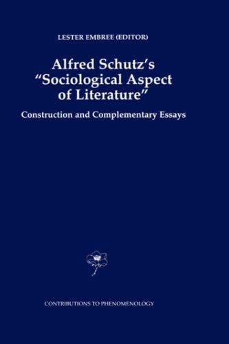 Alfred Schutz's "Sociological aspect of literature"