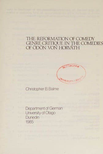 The reformation of comedy