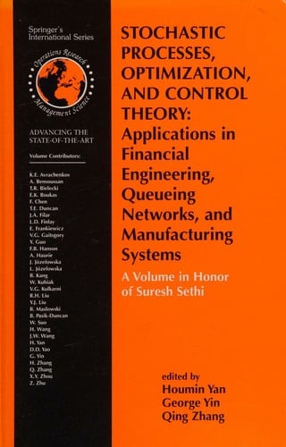 Stochastic processes, optimization, and control theory