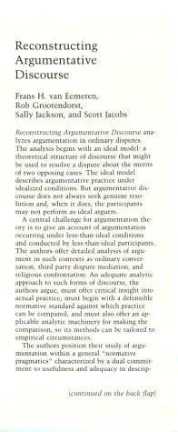 Reconstructing argumentative discourse