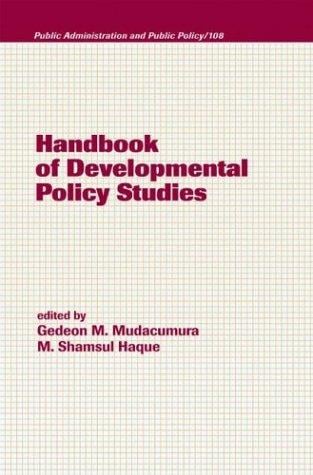 Handbook of development policy studies
