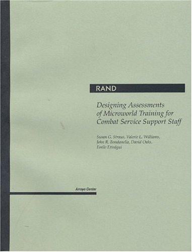 Designing Assessments of Microworld Training for Combat Service Support Staff