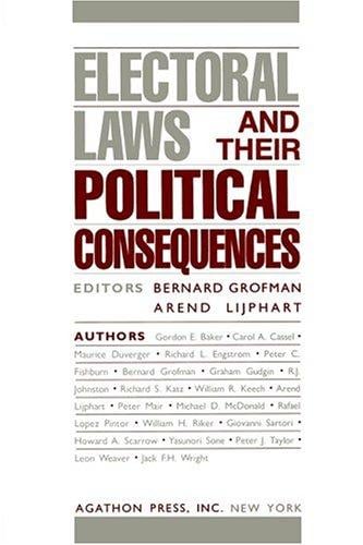 Electoral laws and their political consequences