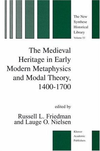 The medieval heritage in early modern metaphysics and modal theory, 1400-1700