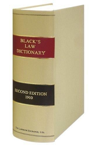 Black's Law Dictionary, Reprinted