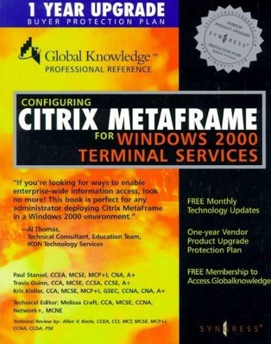 Configuring Citrix MetaFrame for Windows 2000 terminal services