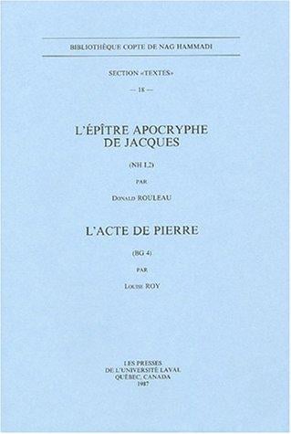 L'épître apocryphe de Jacques (NH I,2)