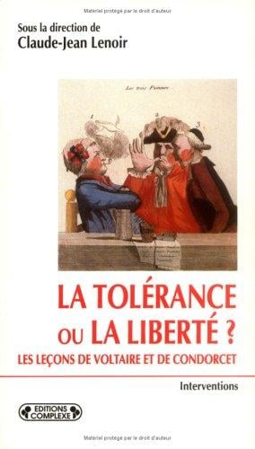 La tolérance ou la liberté?
