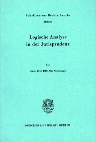 Logische Analyse in der Jurisprudenz