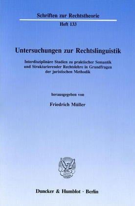 Untersuchungen zur Rechtslinguistik