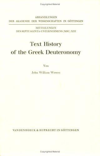 Text history of the Greek Deuteronomy