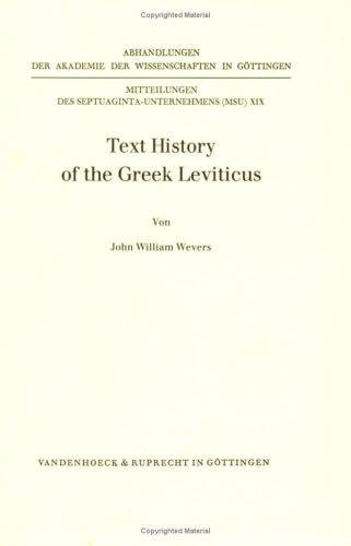 Text history of the Greek Leviticus