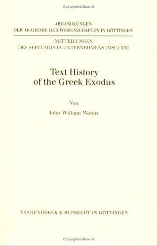 Text history of the Greek Exodus