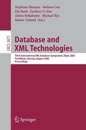 Database and XML technologies