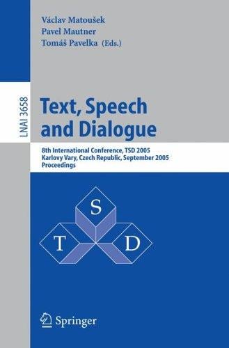 Text, Speech and Dialogue (vol. # 3658)