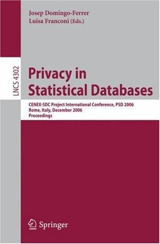 Privacy in statistical databases
