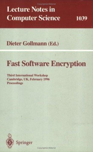 Fast Software Encryption: Third International Workshop Cambridge, Uk, February 21-23, 1996